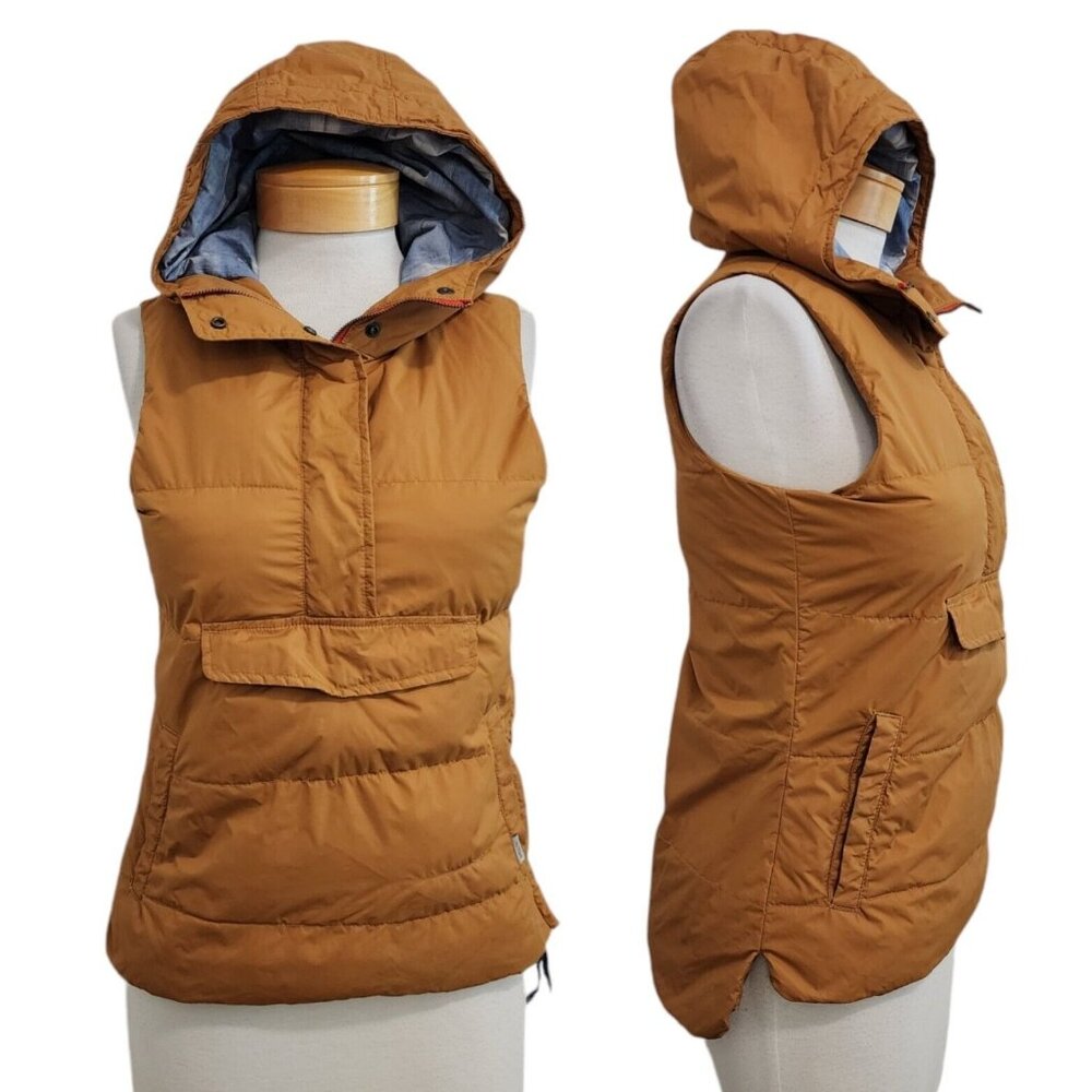 Holden Outerwear Love Vest Puffer Golden Yellow Hooded Outdoor Jacket S